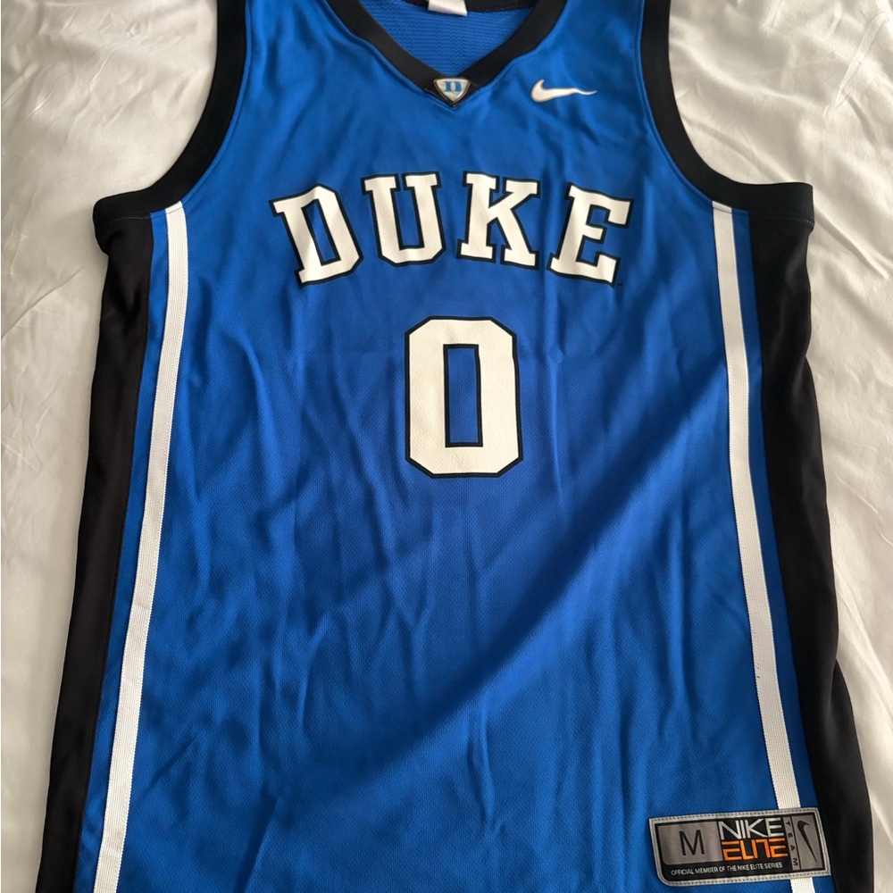 Nike Blue and Black Duke #0 Jersey